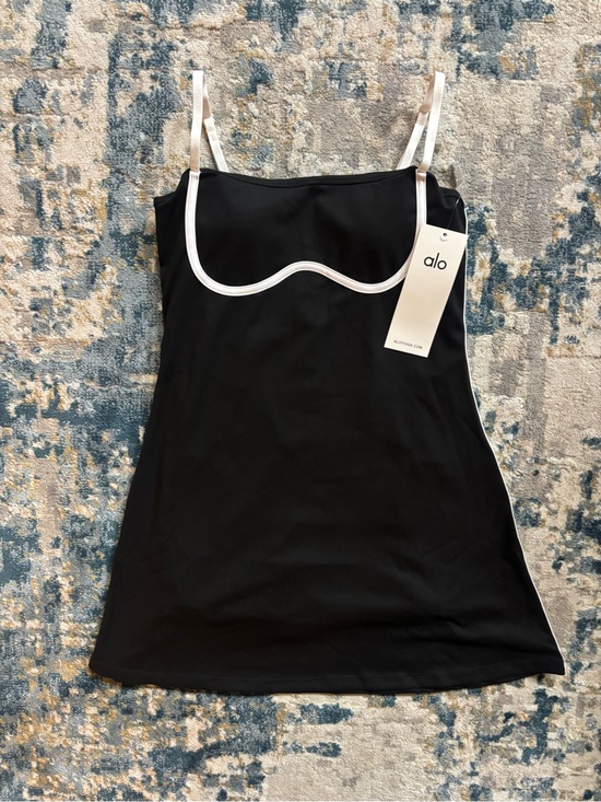 ALO Yoga Dresses & Skirts - ALO Yoga Black Mini Dress with White Piping